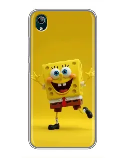 Чехол для Vivo Y1s с картинкой «Позитивный Губка Боб»