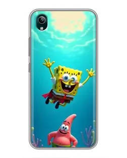 Чехол для Vivo Y1s с картинкой «Спанч Боб под водой»