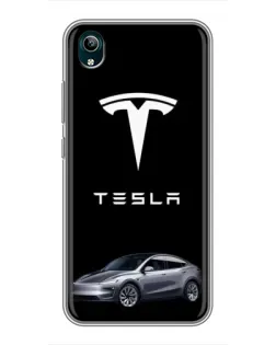 Чехол для Vivo Y1s с картинкой «Tesla Model Y»