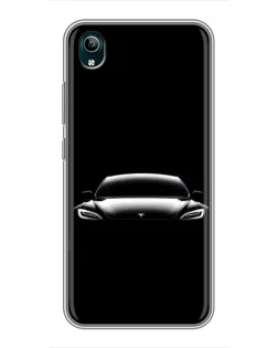 Чехол для Vivo Y1s с картинкой «Фары Tesla Night»