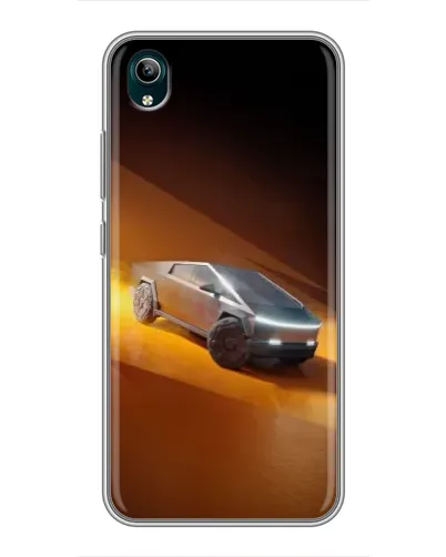 Чехол для Vivo Y1s с картинкой «Cybertruck в пустыне»