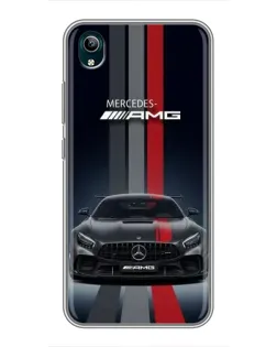 Чехол для Vivo Y1s с картинкой «Mercedes — белый карбон»