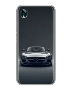 Чехол для Vivo Y1s с картинкой «Mercedes на черном»