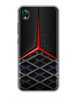 Чехол для Vivo Y1s с картинкой «Mercedes Carbon Grid»