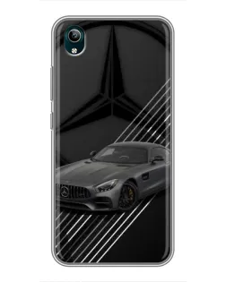 Чехол для Vivo Y1s с картинкой «Mercedes AMG — графика»