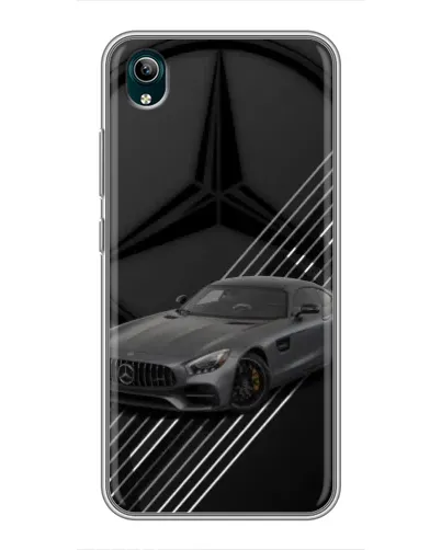 Чехол для Vivo Y1s с картинкой «Mercedes AMG — графика»