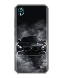 Чехол для Vivo Y1s с картинкой «Mercedes в дыму»