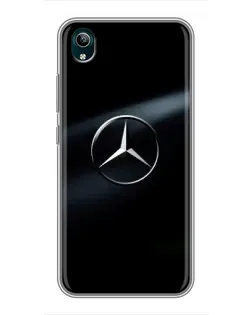 Чехол для Vivo Y1s с картинкой «Mercedes на металле»