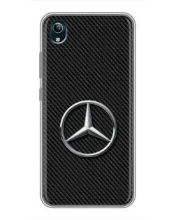 Чехол для Vivo Y1s с картинкой «Карбоновый Mercedes стиль»