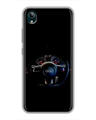 Чехол для Vivo Y1s с картинкой «Салон Audi — руль»