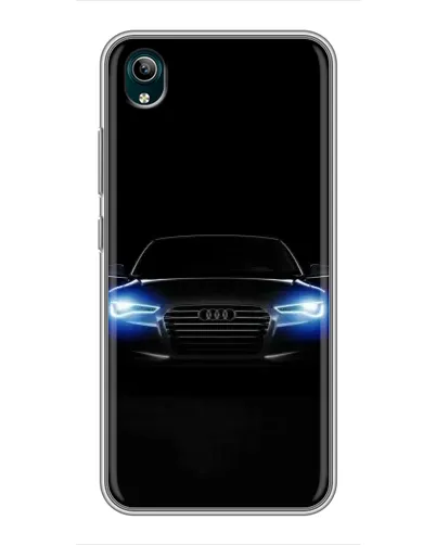 Чехол для Vivo Y1s с картинкой «Audi в неоне»