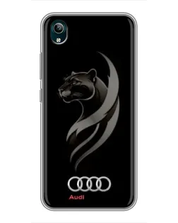 Чехол для Vivo Y1s с картинкой «Графика — пантера и Audi»