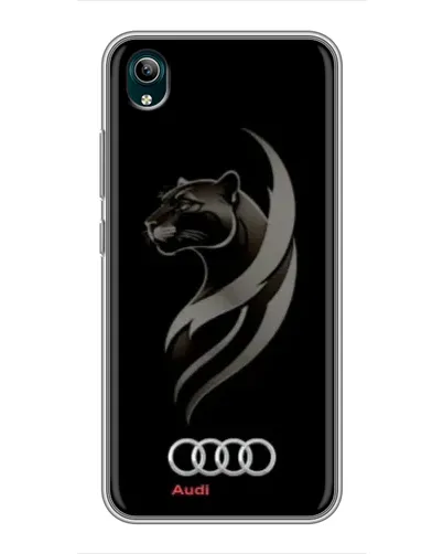 Чехол для Vivo Y1s с картинкой «Графика — пантера и Audi»