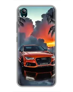 Чехол для Vivo Y1s с картинкой «Audi — закат»