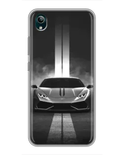Чехол для Vivo Y1s с картинкой «Lamborghini симметрия дорог»