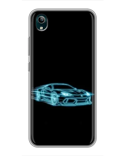 Чехол для Vivo Y1s с картинкой «Неоновый контур Lamborghini» Чехол для Vivo Y1s с картинкой «Неоновый контур Lamborghini»