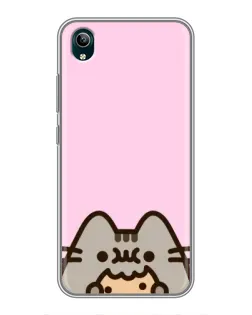 Чехол для Vivo Y1s с картинкой «Pusheen и печенье»