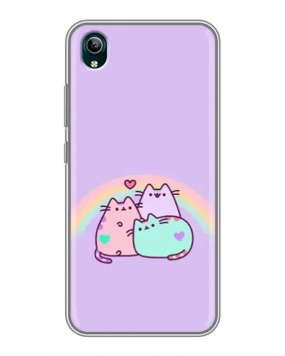 Чехол для Vivo Y1s с картинкой «Радужные Пушины»