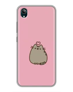 Чехол для Vivo Y1s с картинкой «Pusheen сердце»