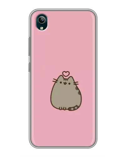 Чехол для Vivo Y1s с картинкой «Pusheen сердце»
