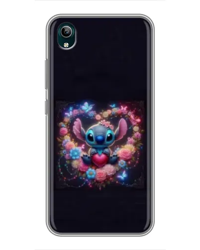 Чехол для Vivo Y1s с картинкой «Stitch в цветах» Чехол для Vivo Y1s с картинкой «Stitch в цветах»