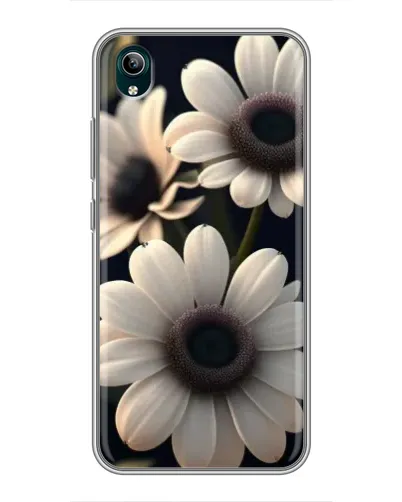 Чехол для Vivo Y1s с картинкой «Белые маргаритки макро»