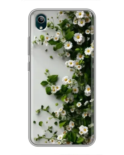 Чехол для Vivo Y1s с картинкой «Ветка мелких белых цветов»