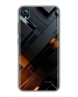 Чехол для Vivo Y1s с картинкой «Черные геометрические блоки» Чехол для Vivo Y1s с картинкой «Черные геометрические блоки»