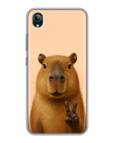 Чехол для Vivo Y1s с картинкой «Капибара виктория»