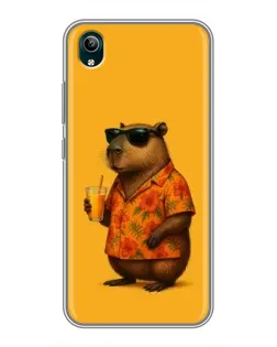 Чехол для Vivo Y1s с картинкой «Капибара на отдыхе»