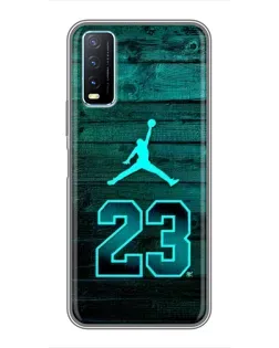 Чехол для Vivo Y20 с картинкой «Jordan Cyan 23»