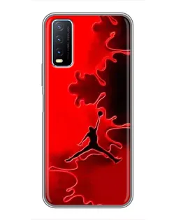 Чехол для Vivo Y20 с картинкой «Jordan Red Smoke»
