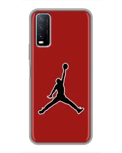 Чехол для Vivo Y20 с картинкой «Jordan Red Back»