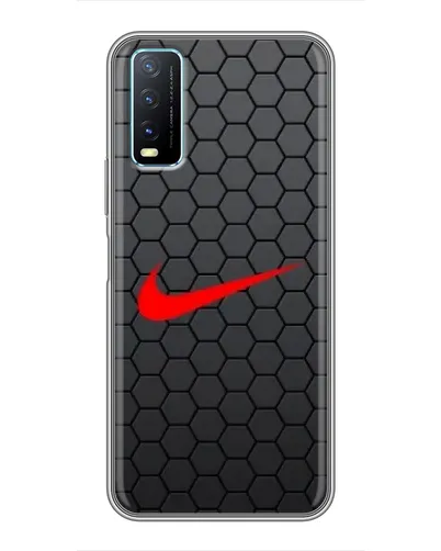 Чехол для Vivo Y20 с картинкой «Nike — карбоновая сетка» Чехол для Vivo Y20 с картинкой «Nike — карбоновая сетка»