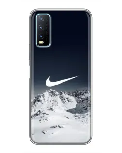Чехол для Vivo Y20 с картинкой «Nike — зимние горы» Чехол для Vivo Y20 с картинкой «Nike — зимние горы»