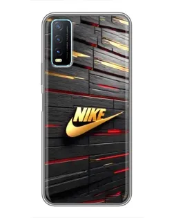 Чехол для Vivo Y20 с картинкой «Золотой Nike на металле» Чехол для Vivo Y20 с картинкой «Золотой Nike на металле»