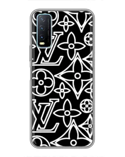 Чехол для Vivo Y20 с картинкой «Черно-белый узор LV» Чехол для Vivo Y20 с картинкой «Черно-белый узор LV»