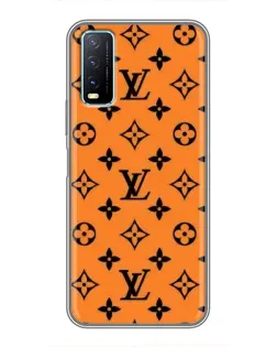Чехол для Vivo Y20 с картинкой «Оранжевый стиль LV»