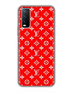 Чехол для Vivo Y20 с картинкой «Яркий паттерн LV»
