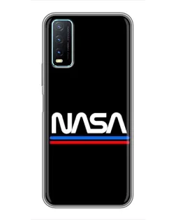 Чехол для Vivo Y20 с картинкой «NASA — классика Red Blue» Чехол для Vivo Y20 с картинкой «NASA — классика Red Blue»