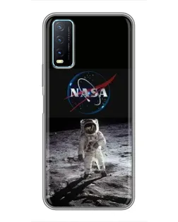 Чехол для Vivo Y20 с картинкой «Астронавт на Луне» Чехол для Vivo Y20 с картинкой «Астронавт на Луне»