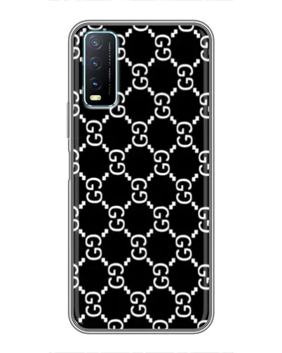 Чехол для Vivo Y20 с картинкой «Gucci — сетчатый паттерн»