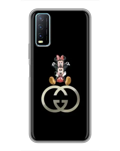 Чехол для Vivo Y20 с картинкой «Минни Маус на лого»