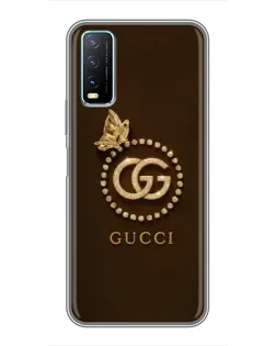 Чехол для Vivo Y20 с картинкой «Gucci — золотая бабочка» Чехол для Vivo Y20 с картинкой «Gucci — золотая бабочка»