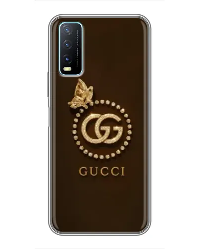 Чехол для Vivo Y20 с картинкой «Gucci — золотая бабочка»