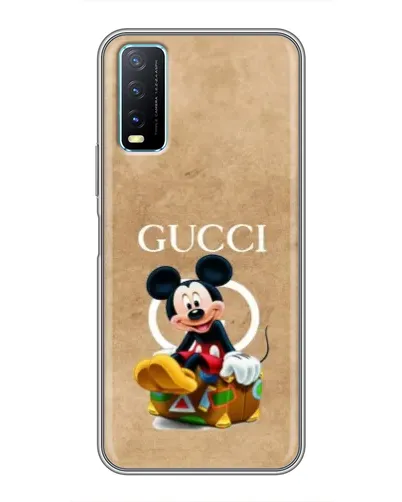 Чехол для Vivo Y20 с картинкой «Микки Маус Gucci — крафт»