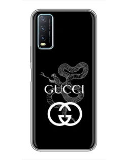 Чехол для Vivo Y20 с картинкой «Gucci — серебряная змея» Чехол для Vivo Y20 с картинкой «Gucci — серебряная змея»