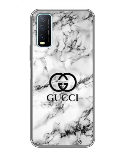 Чехол для Vivo Y20 с картинкой «Gucci — мраморный шик»