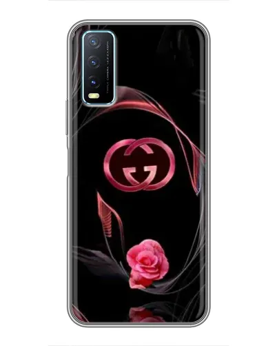 Чехол для Vivo Y20 с картинкой «Gucci — неоновая роза»