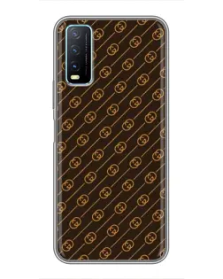 Чехол для Vivo Y20 с картинкой «Gucci — золотые диагонали» Чехол для Vivo Y20 с картинкой «Gucci — золотые диагонали»